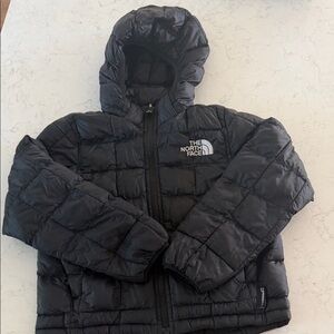 The North Face Quilted Black Hooded Jacket Thermoball Eco